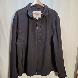 Outdoor Men's St. John's Bay Black Jacket XL Softshell Full Zip Water Resistant